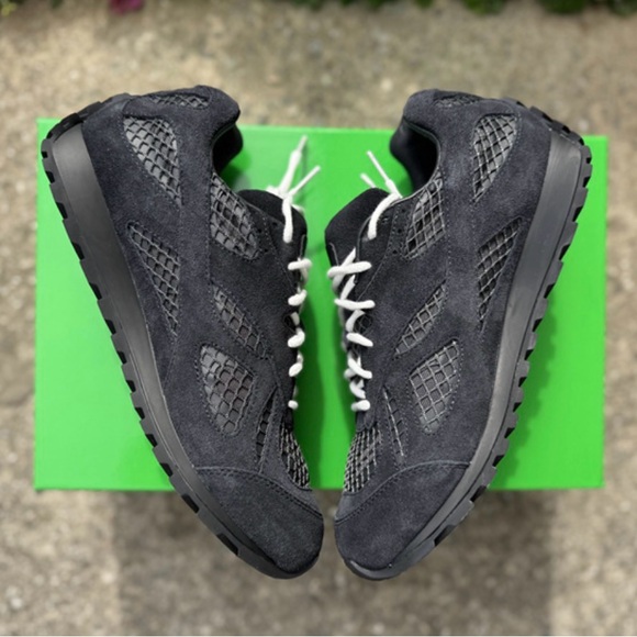 Bottega Veneta Black and Gray Mesh Sneakers ALL SIZES